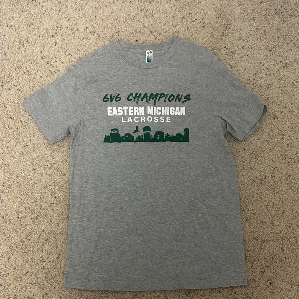 Gray Eastern Michigan Lacrosse T-Shirt